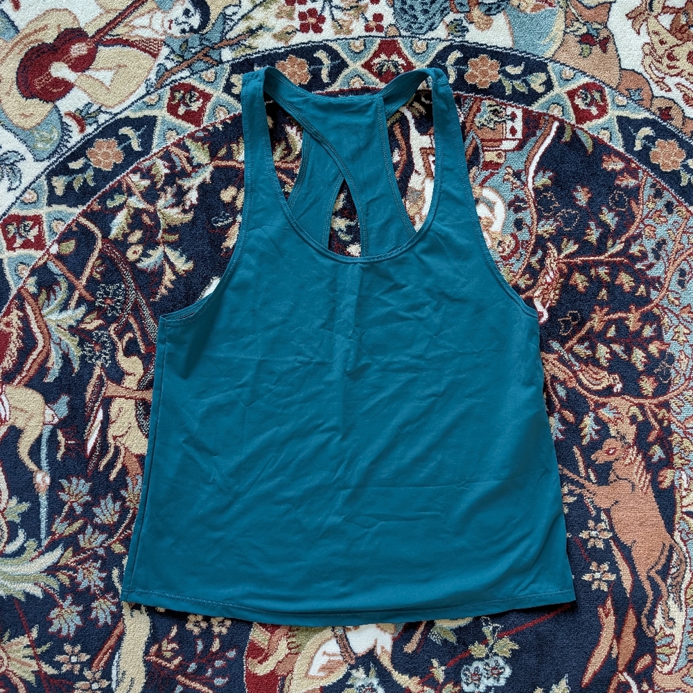 NWOT Teal Racerback Tank Top